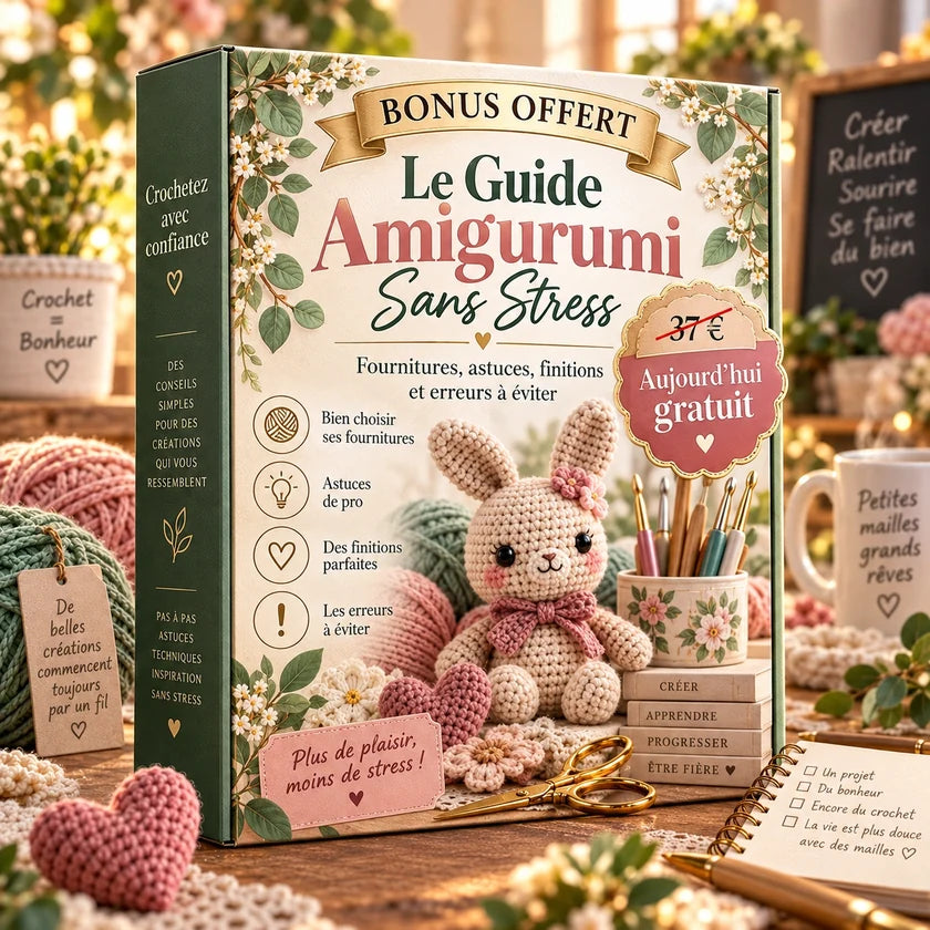 Présentation du Guide Amigurumi Sans Stress inclus dans le pack